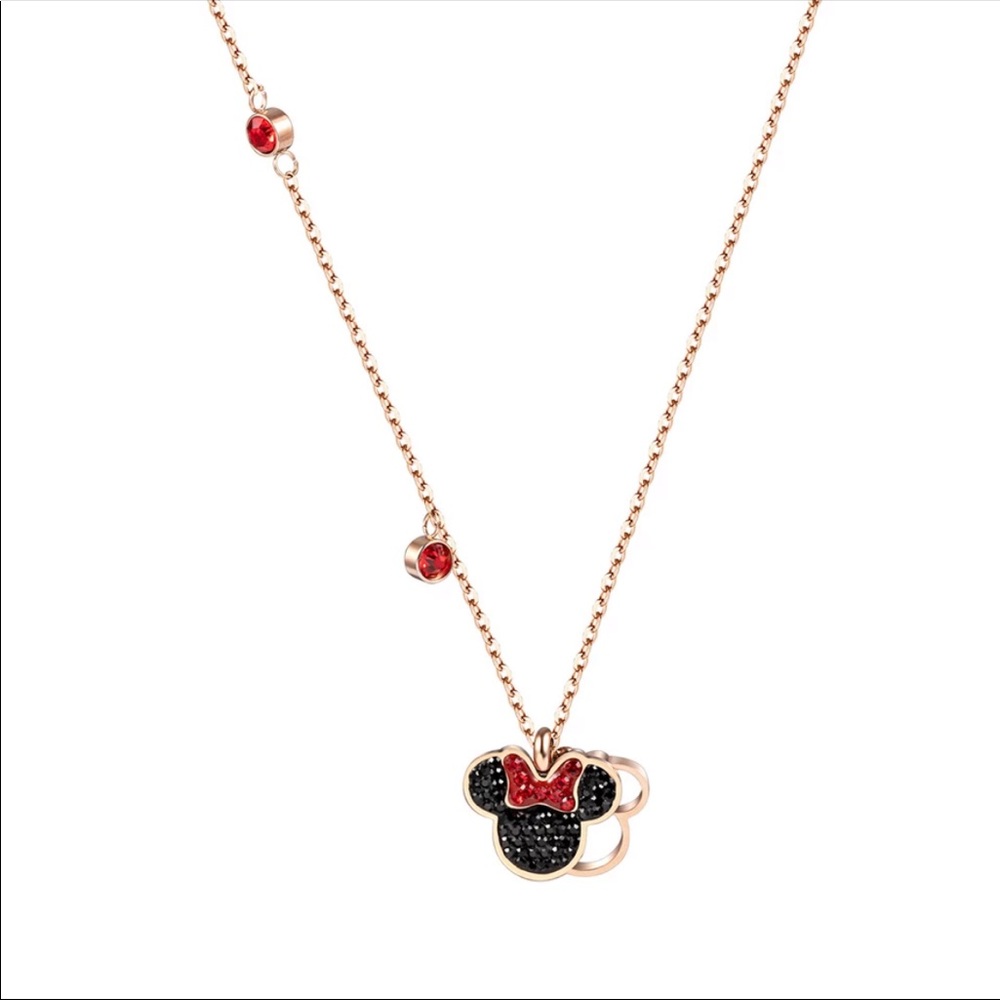 MINNIE NECKLACE Titanium Steel Rose Gold With Gift Box